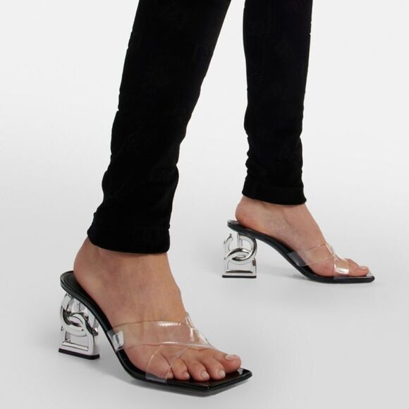 Dolce&Gabbana DG Heel PVC Mules side 36.5 - Picture 1 of 14